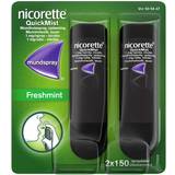 Nikotin Håndkøbsmedicin Nicorette Quickmist Freshmint 2 stk 150 doser Mundspray
