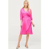 Soaked in Luxury Pink Tøj Soaked in Luxury Slå-om kjole slEline Wrap Dress Rosa