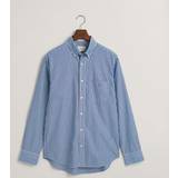 Gant Skjorter Gant Herre Regular fit poplin skjorte med striber Blå