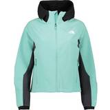 The North Face Stretch Overtøj The North Face Women's Athletic Outdoor Softshell Hoodie - Wasabi/Asphalt Grey/TNF Black