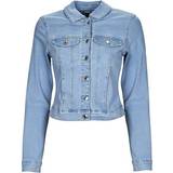 Vero Moda Bomuld Overtøj Vero Moda Luna Denim Jacket - Blue/Light Blue Denim