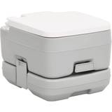 Toiletter & WC vidaXL transportabelt campingtoilet 10 10 l HDPE grå og hvid