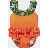 Molo Orange Badetøj Molo Newborn Girl One-piece swimsuit Orange Recycled polyester, Elastane
