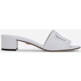 41 ½ - Hvid Sandaler med hæl Dolce & Gabbana Calfskin mules with DG Millennials logo