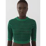 See by Chloé Dame Overdele See by Chloé Green Cropped T-Shirt 3G2 Lively Pine