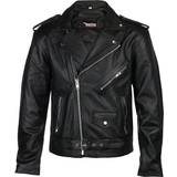 Brixton Herre Jakker Brixton Jackknife Leather Jacket - Black
