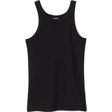 32 - Sort Overdele H&M Ribbed Vest Top - Black