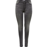 48 - Dame - L Jeans Only Curve Augusta Grå skinny-jeans Mørkegrå denim