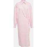 LEMAIRE Pink Twisted Midi Dress RE341 Ballerina FR
