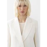 Cashmere - Dame Blazere Chloé Buttonless tailored jacket White 68% Virgin Wool, 26% Wool, 6% Cashmere