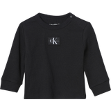 56 - Dame T-shirts & Toppe Calvin Klein Monogram Rib Bluse Ck Black-68