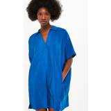 Whistles Cold Shoulder Tøj Whistles Women's Melanie Relaxed Shirt Dress Blue