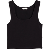 H&M Jersey Tøj H&M Cropped Tank Top - Black