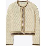 Tory Burch Dame Overdele Tory Burch Cotton-blend cardigan white