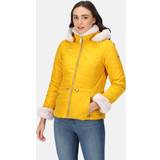 8 - Gul Overtøj Regatta Water-repellent Women's Yellow Willabella Fur Detail Jacket