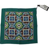 Multifarvet - Silke Tilbehør Dolce & Gabbana Majolica Patterned Square Handkerchief Scarf Silk Multicolor