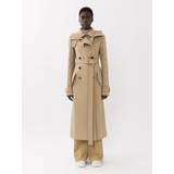 Chloé Dame Overtøj Chloé Midi trench coat Beige 100% Wool, Horn Bubalus Bubalis, Farmed, COO India