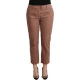 Costume National Herre Tøj Costume National Brown Cotton Tapered Cropped Pants IT38