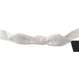 Dolce & Gabbana Mens White 100% Silk Slim Adjustable Neck Papillon Men Tie Multicolour One