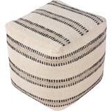 Bomuld Møbler House Nordic Bally Off-White/Charcoal Grey Siddepuf 40cm