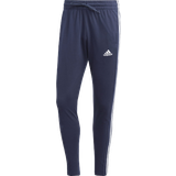 Blå - Jersey Bukser & Shorts adidas Essentials Single Jersey Tapered Open Hem 3-Stripes Pants - Legend Ink/White