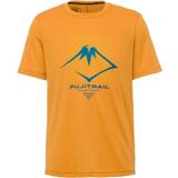 Asics Gul Overdele Asics Løbe t-shirt Fujitrail Logo SS Top Beige