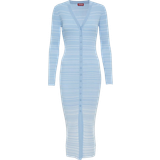 Knapper - Silke Kjoler Staud Shoko Sweater Dress - Blue/White