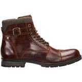 Jack & Jones Snørestøvler Jack & Jones Leather Boots - Brun/Brown Stone