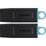 Kingston 64 GB Hukommelseskort & USB Stik Kingston USB 3.2 Gen 1 DataTraveler Exodia 64GB (Pack of 2)