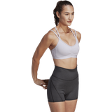 Polyester - Sølv Undertøj adidas Yoga Essentials Light-Support BH, sports-bh, dame XLAC