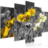 Gul - Lærred Brugskunst Artgeist Yellow Poppies Dele Wide Billede