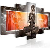 Sølv Billeder Artgeist Buddha and ornaments Mediterende Buddha Billede