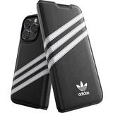 Adidas Covers med kortholder adidas iPhone 14 Pro Etui 3 Stripes Booklet Case Sort Hvid
