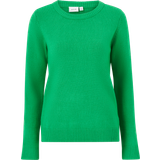44 - Dame - Grøn Sweatere Vila Rundhalset Striktrøje