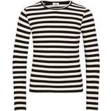 Hvid Børnetøj Mads Nørgaard Talika Stripe Long-Sleeved T-shirt - Black/Vanilla Ice