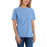 Carhartt Dame T-shirts & Toppe Carhartt Women's Short Sleeve Pocket T-shirt - Skystone