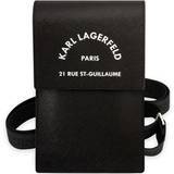 Etuier Karl Lagerfeld Smartphone Skuldertaske Paris 21 Rue St-Guillaume Sort