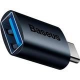 Blå - Han – Hun - Kabeladaptere Kabler Baseus Ingeniør USB-C USB-A Adapter OTG