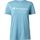 Champion Herre - M T-shirts Champion Script Logo T-shirt Dame Blå