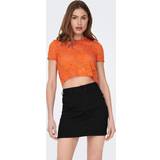 Only Orange Overdele Only Cropped Blonde Top