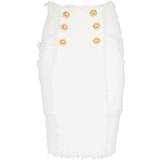 Hvid - Knapper Nederdele Balmain Tweed pencil skirt