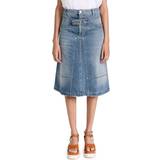 Stella McCartney Bomuld Nederdele Stella McCartney Blue Denim Flared Skirt