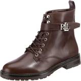 Ralph Lauren Dame Støvler Ralph Lauren Elridge Brown Leather Ankle Boots 3, Colour: