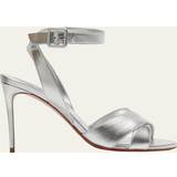 Christian Louboutin 43 Hjemmesko & Sandaler Christian Louboutin Mariza silver nappa laminato sandals