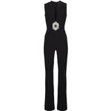 Dame - Sort - Viskose Jumpsuits & Overalls Balmain Crepe jumpsuit black