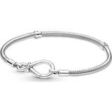 Pandora Armbånd Pandora Moments Infinity Knot Snake Link Bracelet - Silver