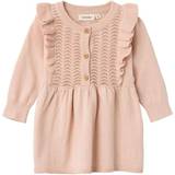 Strikkede kjoler Lil'Atelier Baby Knitted Dress - Rose Dust