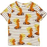 T-shirts Børnetøj Mini Rodini Unicorn Seahorse AOP T-shirt Brown -128/134