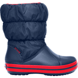 Crocs Vintersko Børnesko Crocs Kid's Winter Puff Boot - Navy/Red