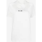 Jil Sander Dame T-shirts & Toppe Jil Sander White Printed T-Shirt Porcelain
